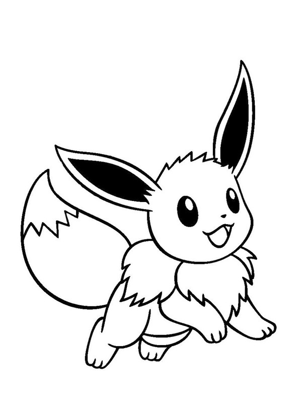 Dibujo de Eevee (Pokémon) para Colorear Dibujo de Eevee (Pokémon) para Colorear