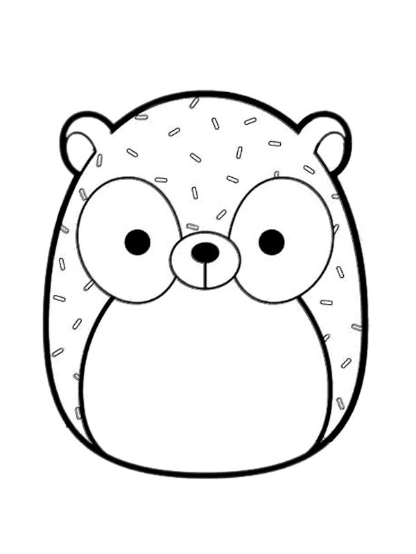 Dibujo de Erizo Hans Squishmallows para Colorear Dibujo de Erizo Hans Squishmallows para Colorear