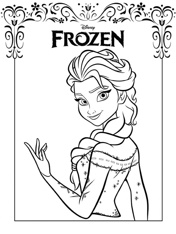 Dibujo de Princesa Elsa para Colorear