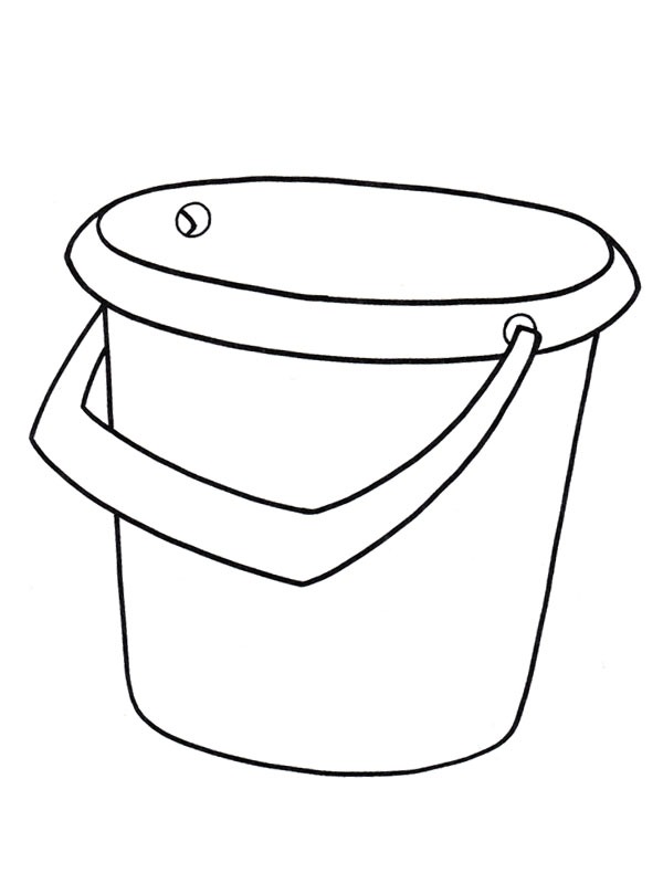 Dibujo de Cubeta para Colorear Dibujo de Cubeta para Colorear