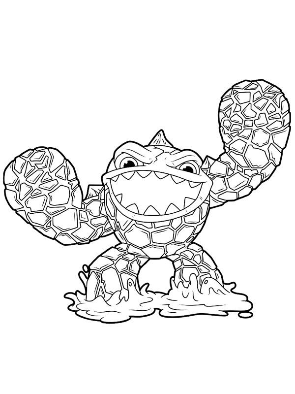 Dibujo de Eruptor skylanders para Colorear Dibujo de Eruptor skylanders para Colorear
