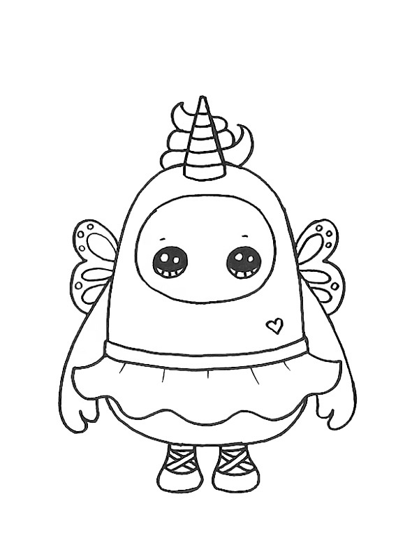 Dibujo de Fairycorn Fall Guys para Colorear Dibujo de Fairycorn Fall Guys para Colorear