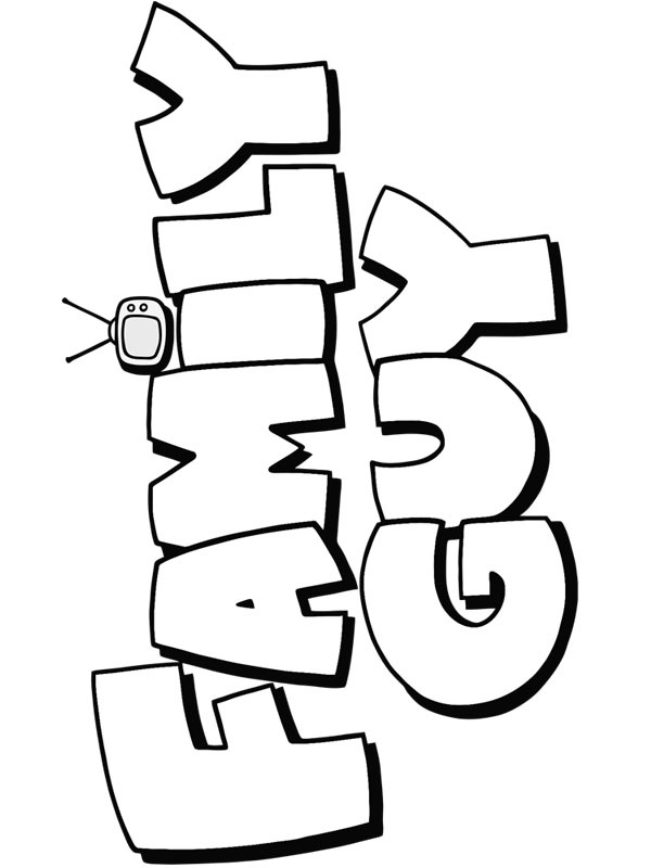 Dibujo de Logo de Family Guy para Colorear Dibujo de Logo de Family Guy para Colorear