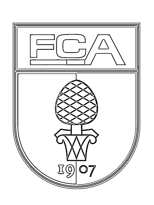 Dibujo de FC Augsburgo para Colorear Dibujo de FC Augsburgo para Colorear
