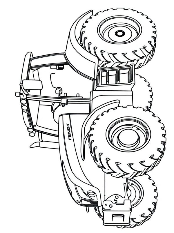 Dibujo de Tractor Fendt para Colorear Dibujo de Tractor Fendt para Colorear