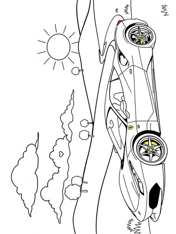 Dibujo de Ferrari 488 para Colorear Dibujo de Ferrari 488 para Colorear