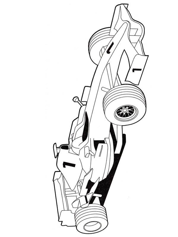 Dibujo de Ferrari F2008 Fórmula 1 para Colorear Dibujo de Ferrari F2008 Fórmula 1 para Colorear