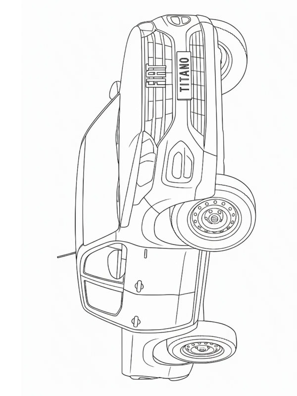 Dibujo de Fiat Titano para Colorear Dibujo de Fiat Titano para Colorear