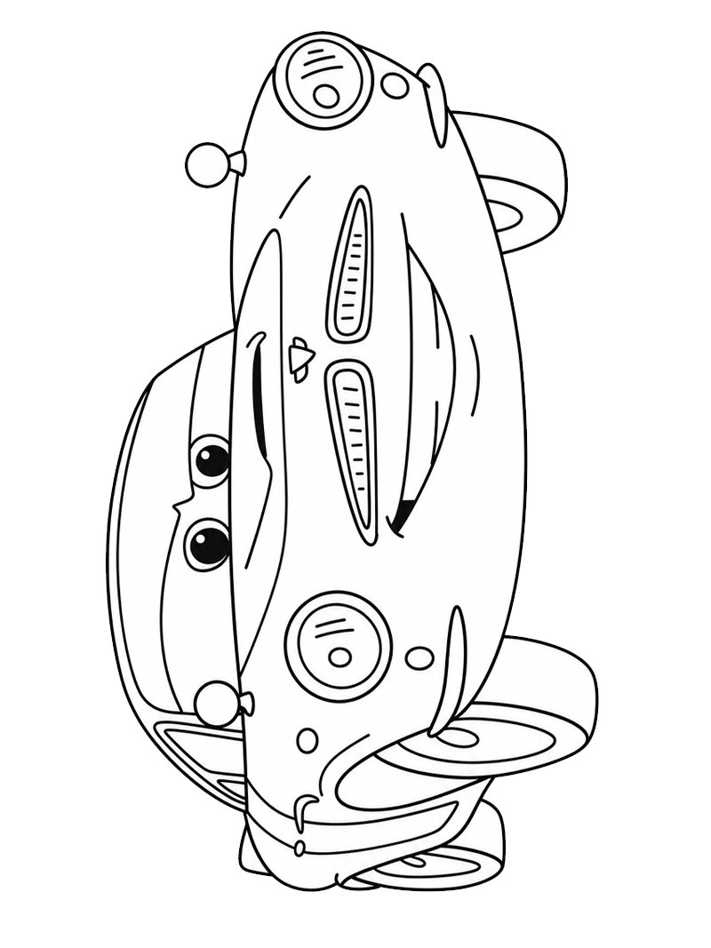 Dibujo de Finn McMisil (Cars 2) para Colorear Dibujo de Finn McMisil (Cars 2) para Colorear