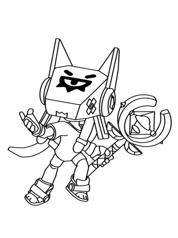 Dibujo de Finx Brawl Stars para Colorear Dibujo de Finx Brawl Stars para Colorear