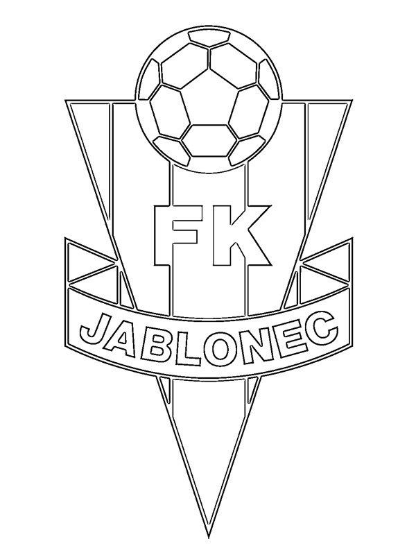 Dibujo de Fotbalový Klub Jablonec para Colorear