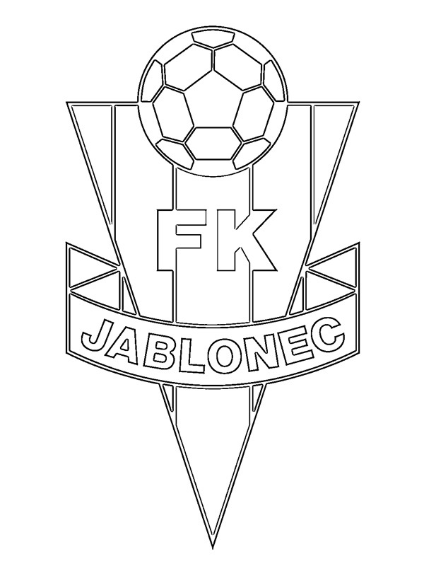 Dibujo de Fotbalový Klub Jablonec para Colorear Dibujo de Fotbalový Klub Jablonec para Colorear
