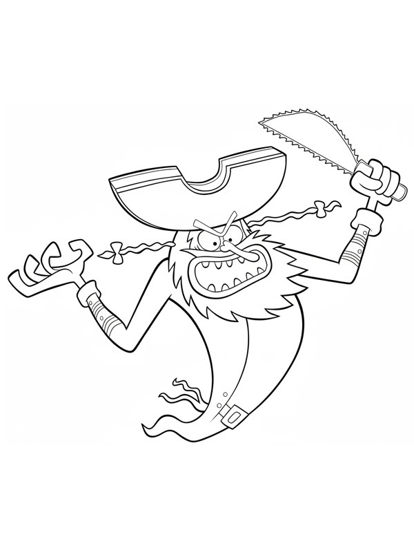 Dibujo de Holandés Volador (Bob Esponja) para Colorear Dibujo de Holandés Volador (Bob Esponja) para Colorear