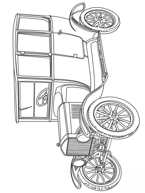 Dibujo de Ford Modelo T para Colorear Dibujo de Ford Modelo T para Colorear