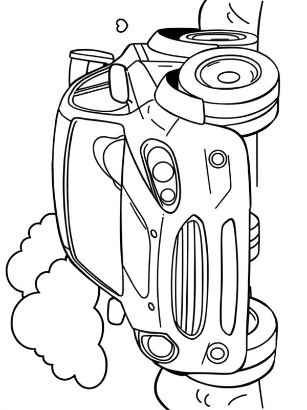 Dibujo de Coche de rally Ford para Colorear Dibujo de Coche de rally Ford para Colorear