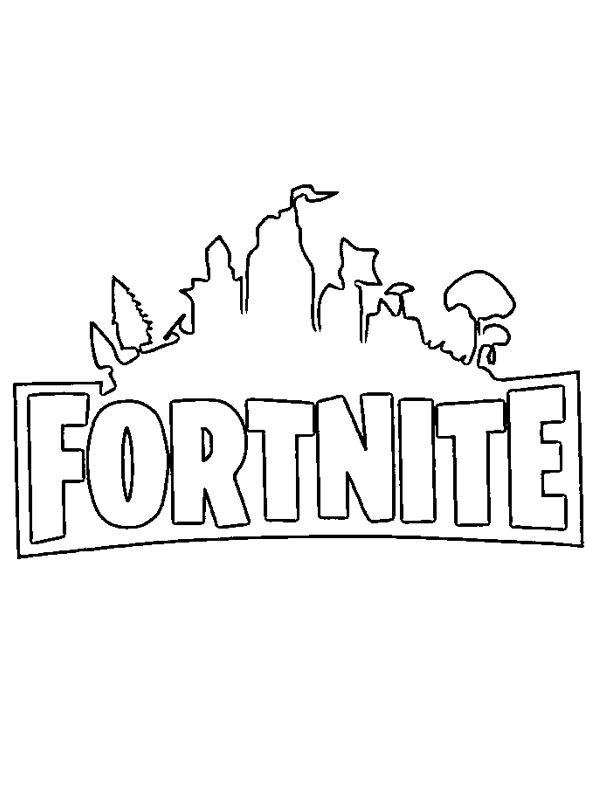 Dibujo de Logo de Fortnite para Colorear