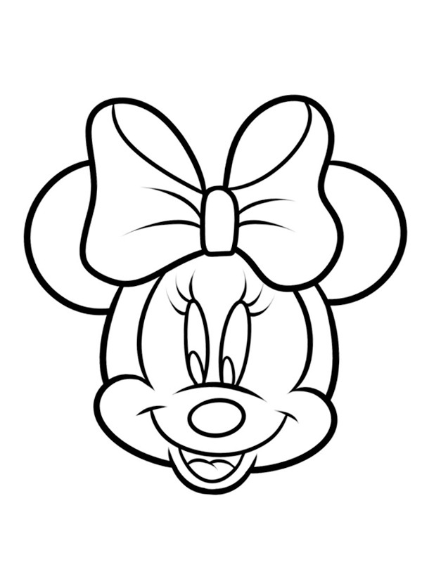 Dibujo de Cara de Minnie Mouse para Colorear