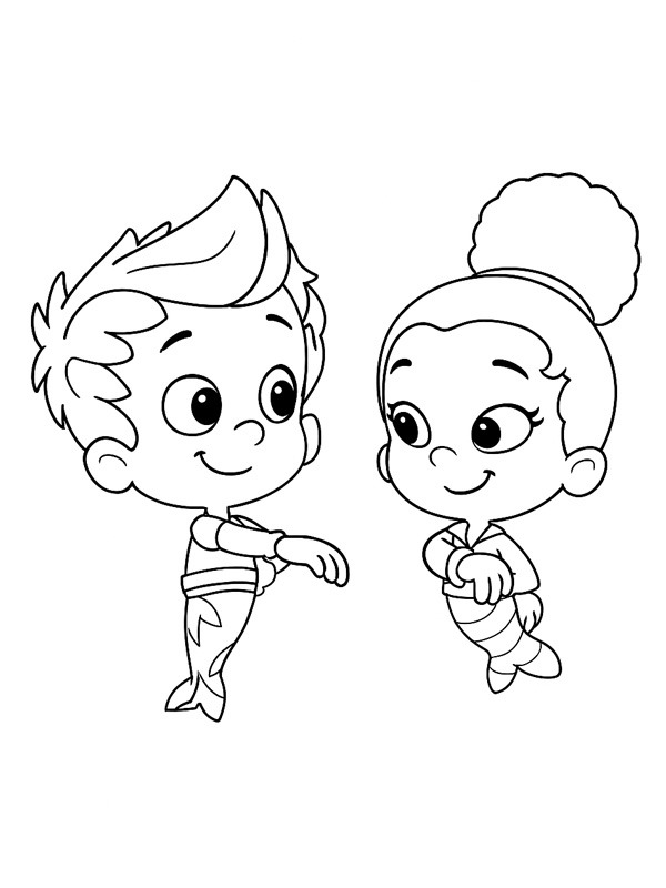Dibujo de Gil y Zooli para Colorear Dibujo de Gil y Zooli para Colorear