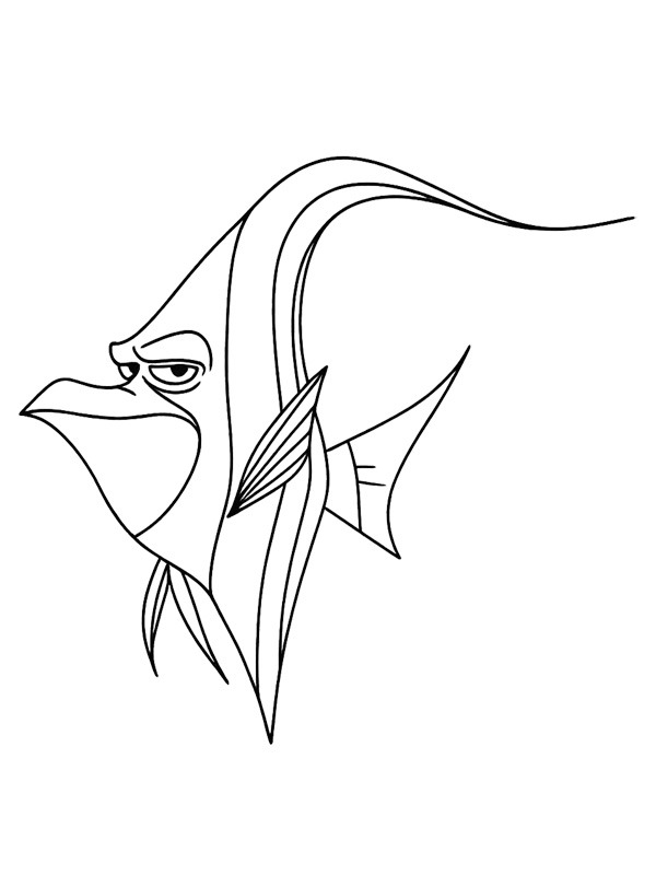 Dibujo de Gill (Buscando a Nemo) para Colorear Dibujo de Gill (Buscando a Nemo) para Colorear
