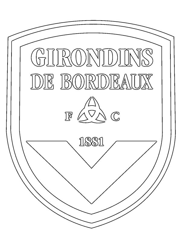 Dibujo de Football Club Girondins de Burdeos para Colorear