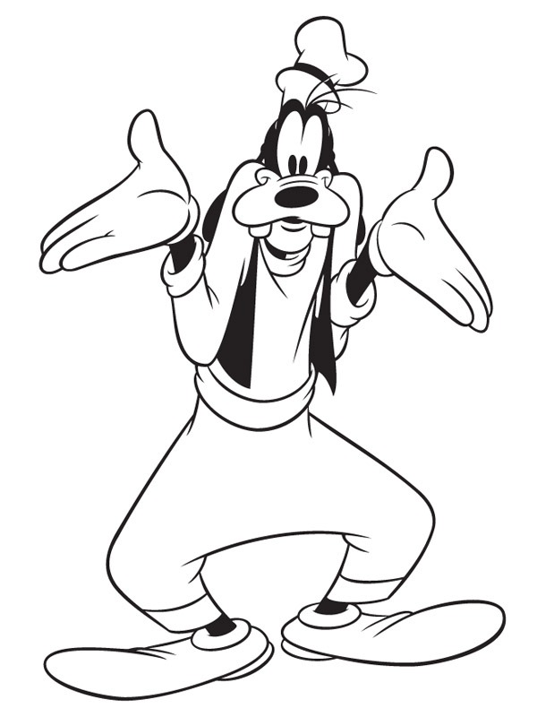 Dibujo de Goofy (Tribilín) para Colorear