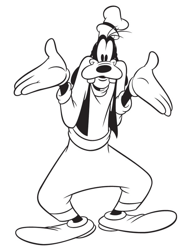 Dibujo de Goofy (Tribilín) para Colorear Dibujo de Goofy (Tribilín) para Colorear