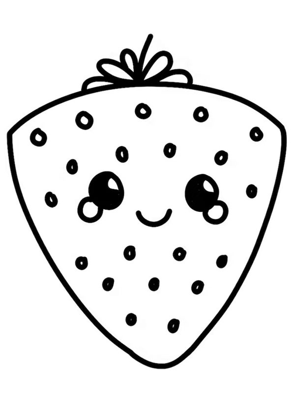Dibujo de Fresa divertida para Colorear Dibujo de Fresa divertida para Colorear