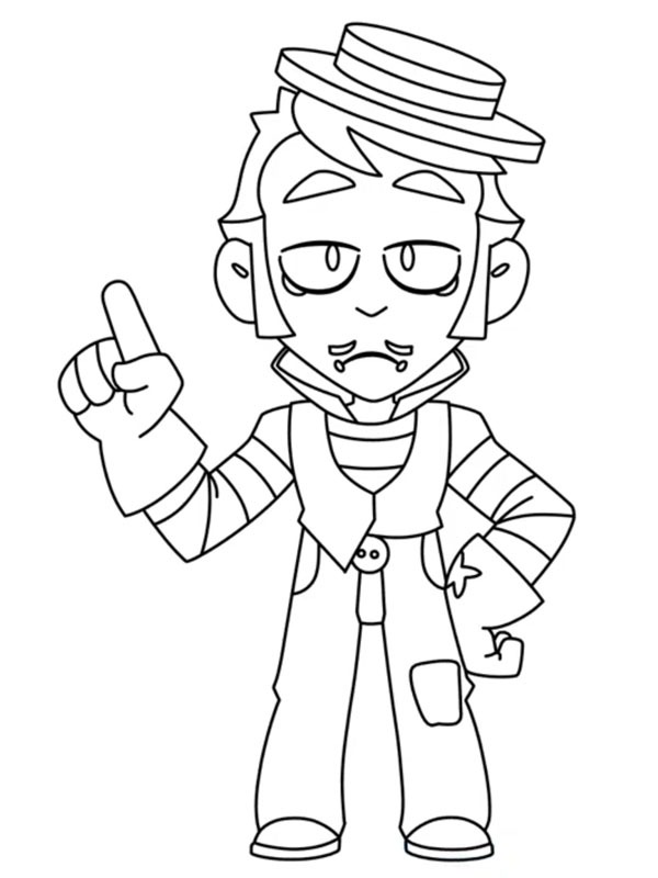 Dibujo de Gray Brawl Stars para Colorear Dibujo de Gray Brawl Stars para Colorear