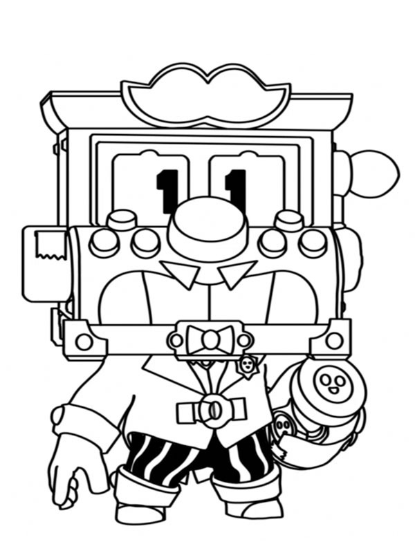 Dibujo de Griff Brawl Stars para Colorear Dibujo de Griff Brawl Stars para Colorear