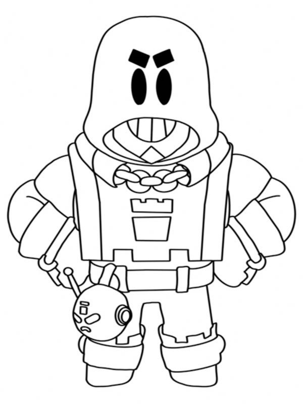 Dibujo de Grom Brawl Stars para Colorear Dibujo de Grom Brawl Stars para Colorear