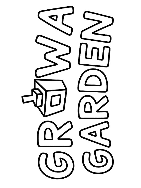 Dibujo de Logo de Grow a Garden para Colorear Dibujo de Logo de Grow a Garden para Colorear