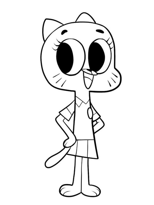 Dibujo de Gumball Watterson para Colorear Dibujo de Gumball Watterson para Colorear