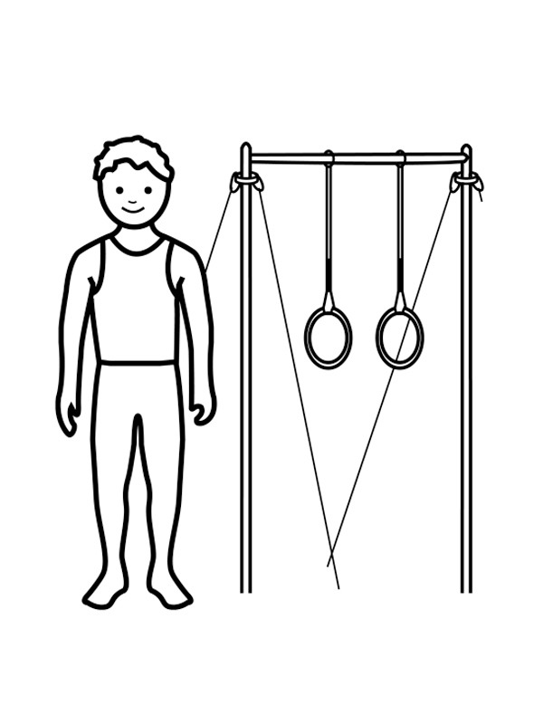 Dibujo de Aros de gimnasia para Colorear Dibujo de Aros de gimnasia para Colorear