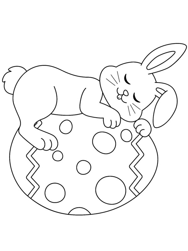 Dibujo de liebre durmiendo para Colorear Dibujo de liebre durmiendo para Colorear