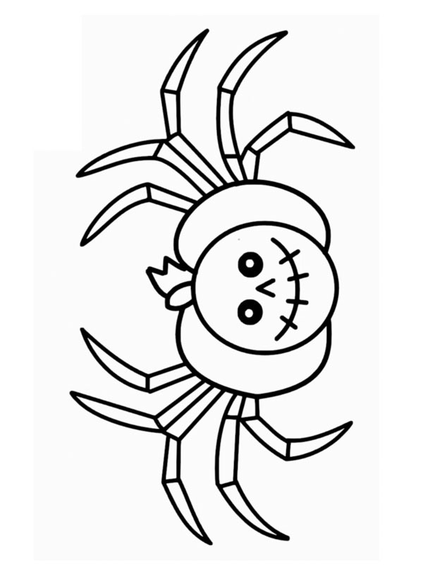Dibujo de Araña de Halloween para Colorear Dibujo de Araña de Halloween para Colorear