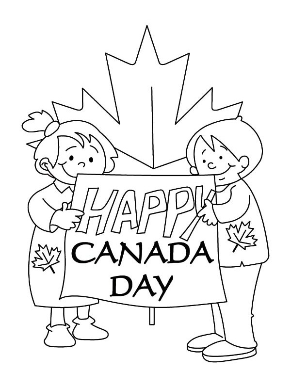 Dibujo de Happy Canada day para Colorear Dibujo de Happy Canada day para Colorear