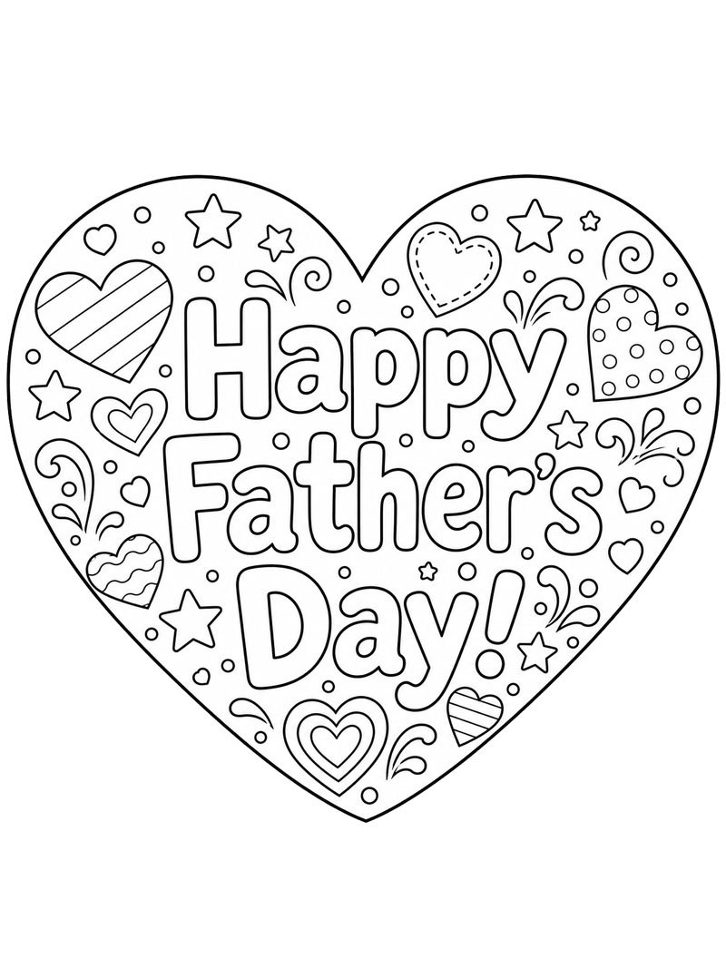 Dibujo de Feliz Día del Padre, Papá para Colorear Dibujo de Feliz Día del Padre, Papá para Colorear