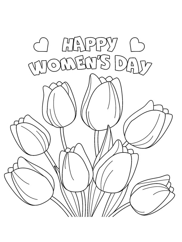 Dibujo de Happy women's day para Colorear
