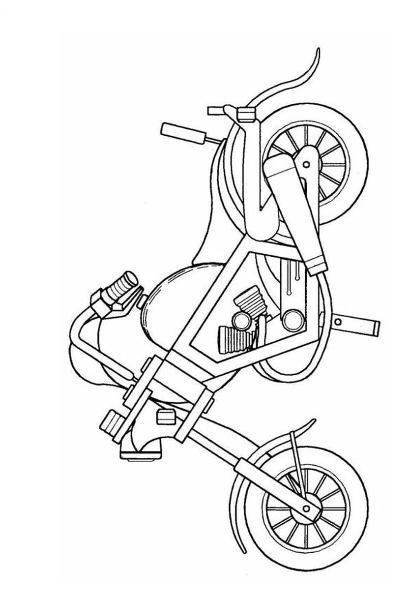 Dibujo de Moto Harley Davidson para Colorear Dibujo de Moto Harley Davidson para Colorear