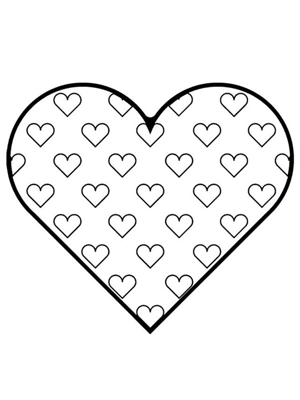 Dibujo de Corazon con corazones para Colorear Dibujo de Corazon con corazones para Colorear