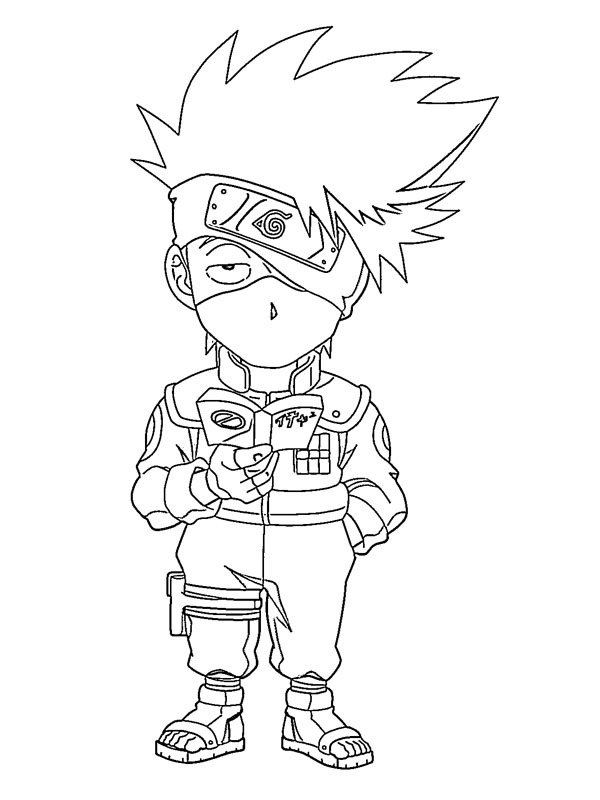Dibujo de Kakashi Hatake para Colorear Dibujo de Kakashi Hatake para Colorear