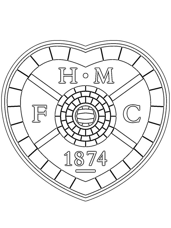 Dibujo de Heart of Midlothian Football Club para Colorear