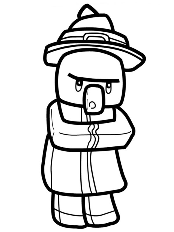 Dibujo de Bruja Minecraft para Colorear Dibujo de Bruja Minecraft para Colorear