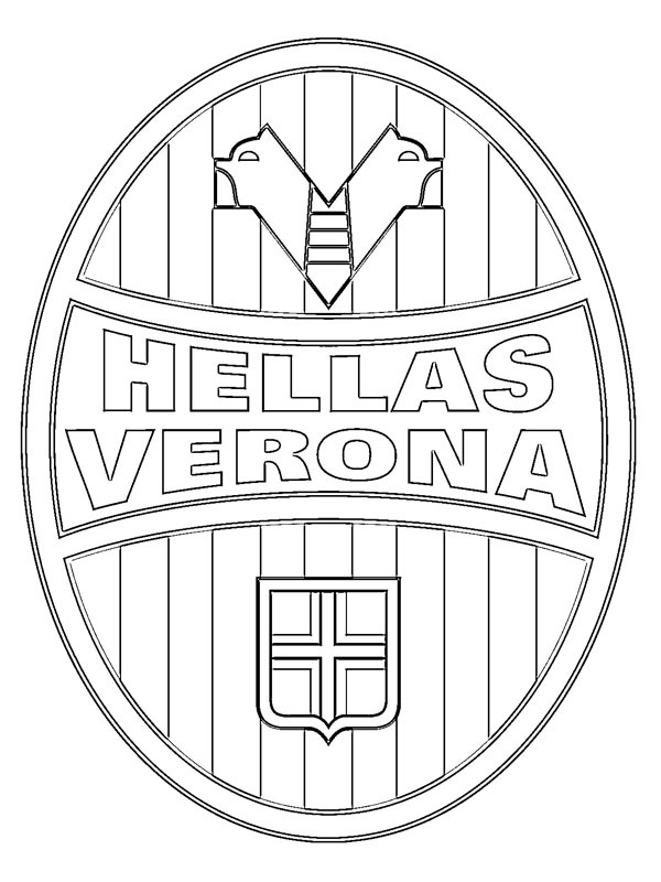 Dibujo de Hellas Verona Football Club para Colorear