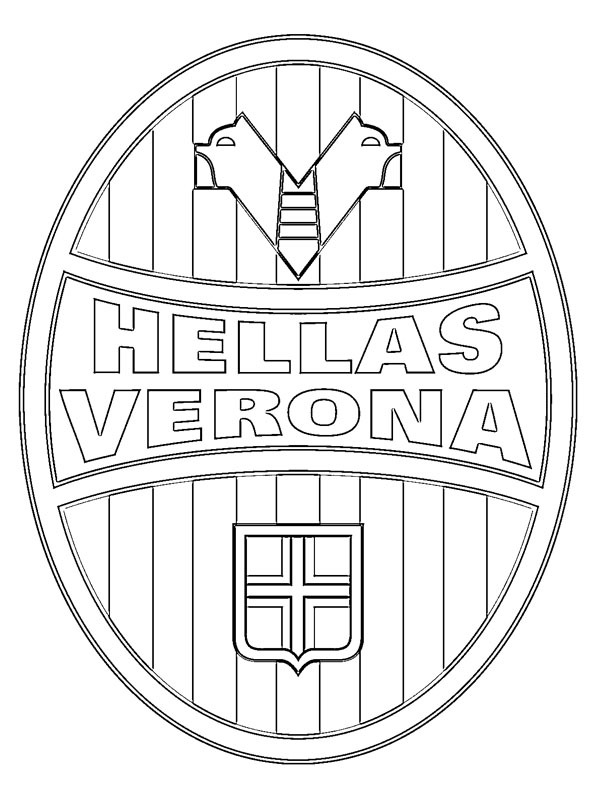 Dibujo de Hellas Verona Football Club para Colorear Dibujo de Hellas Verona Football Club para Colorear