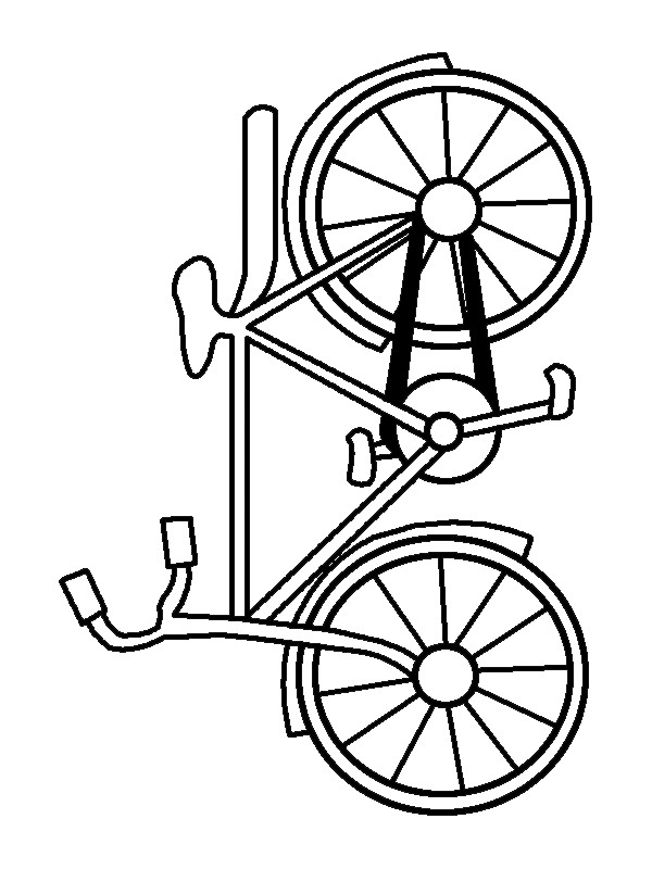 Dibujo de Bicicleta de caballero para Colorear