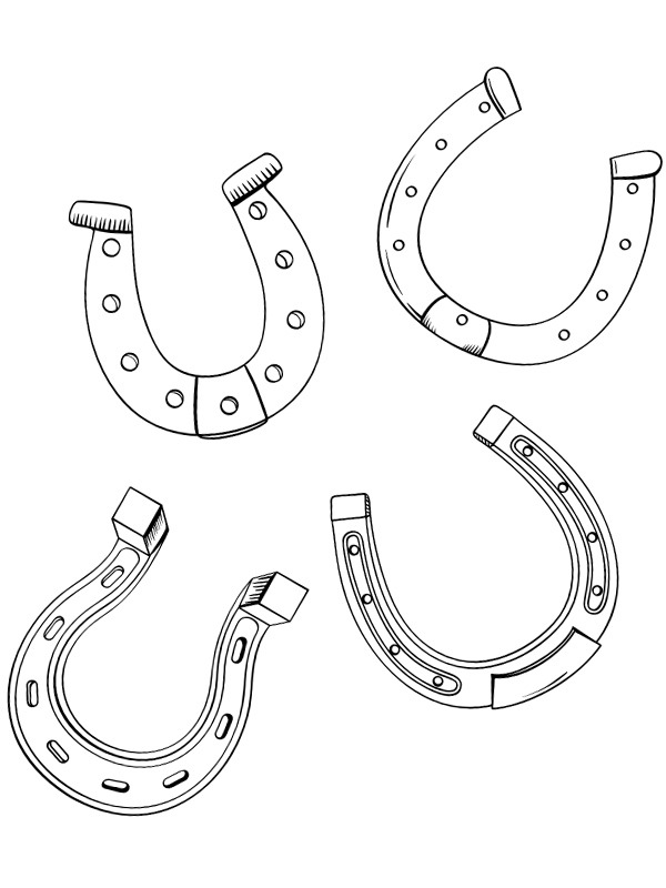 Dibujo de Herraduras para Colorear Dibujo de Herraduras para Colorear