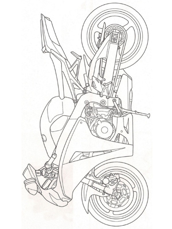 Dibujo de Honda CBR1000RR para Colorear