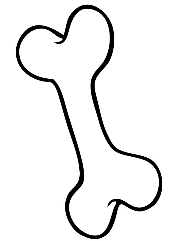 Dibujo de Hueso de perro para Colorear Dibujo de Hueso de perro para Colorear