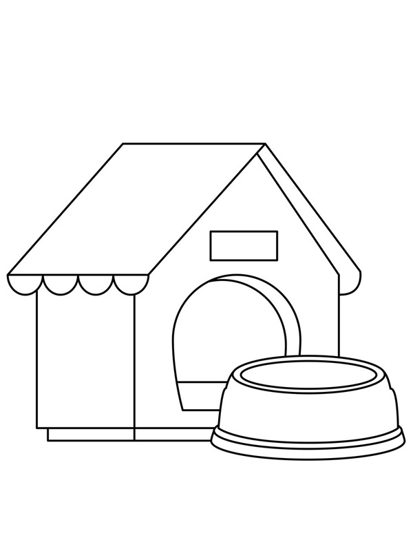 Dibujo de perrera para Colorear Dibujo de perrera para Colorear